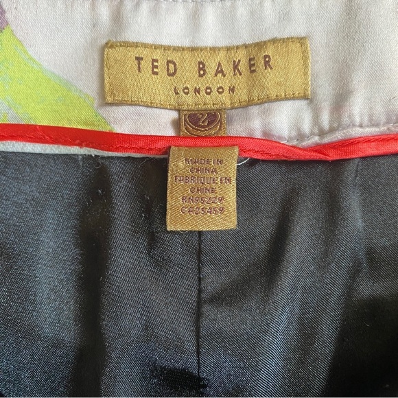 Ted‎ Baker Wool Blend Pants Straight Leg Black Trousers Dress Pant Size 2 US 6 - Picture 3 of 13